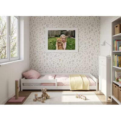 Alacsony gyerekágy 90x200 EMILY - fehér