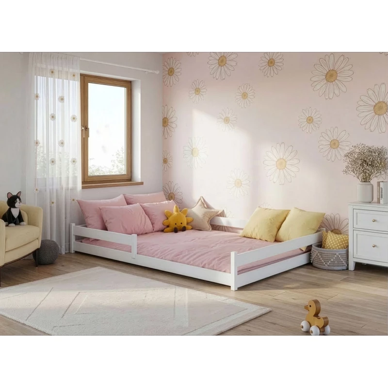 Gyerekágy padlóra helyezhető 140x200 LILINA - fehér