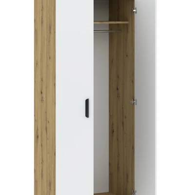 Kétajtós szekrény 74 cm RICHLAND - artisan tölgy / fehér