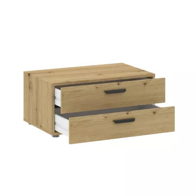 Kétajtós szekrény 74 cm fiókokkal RICHLAND - artisan tölgyfa