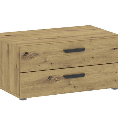 Kétajtós szekrény 74 cm fiókokkal RICHLAND - artisan tölgyfa