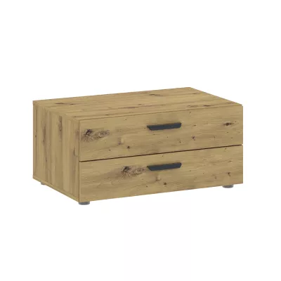Kétajtós szekrény 74 cm fiókokkal RICHLAND - artisan tölgyfa