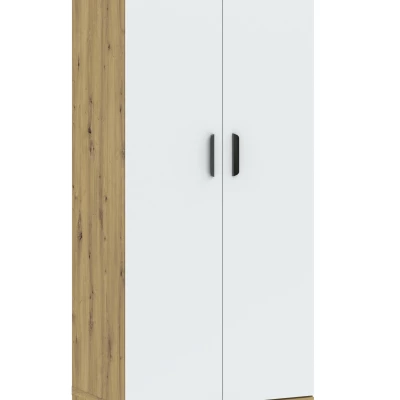 Kétajtós szekrény 74 cm fiókokkal RICHLAND - artisan tölgyfa