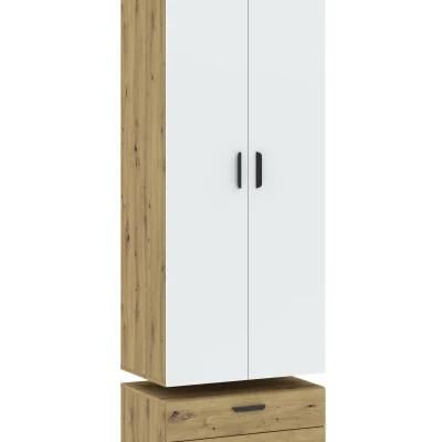 Kétajtós szekrény 74 cm fiókokkal RICHLAND - artisan tölgyfa