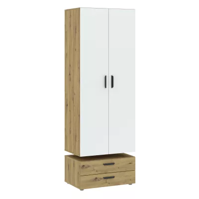 Kétajtós szekrény 74 cm fiókokkal RICHLAND - artisan tölgyfa