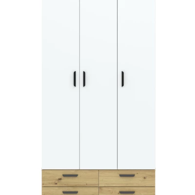 Háromajtós gardróbszekrény 111 cm fiókokkal RICHLAND - artisan tölgyfa