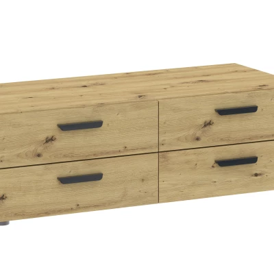 Háromajtós gardróbszekrény 111 cm fiókokkal RICHLAND - artisan tölgyfa