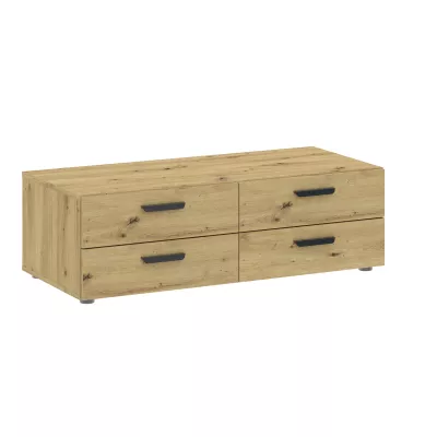 Háromajtós gardróbszekrény 111 cm fiókokkal RICHLAND - artisan tölgyfa