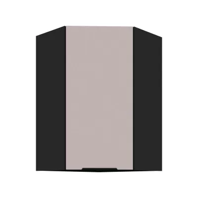 Magas sarokszekrény AGAFIJA 1 - 60x60 cm, kasmír / fekete