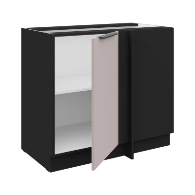 AGAFIJA bővíthető sarokszekrény - 105 cm, kasmír / fekete