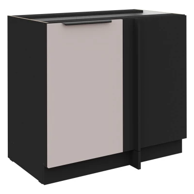 AGAFIJA bővíthető sarokszekrény - 105 cm, kasmír / fekete