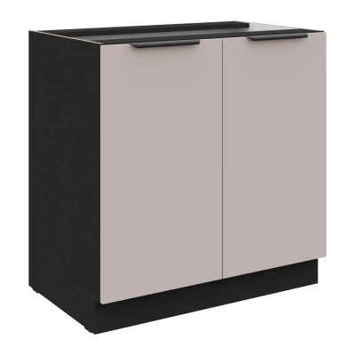 AGAFIJA mosdószekrény - szélesség 80 cm, kasmír / fekete