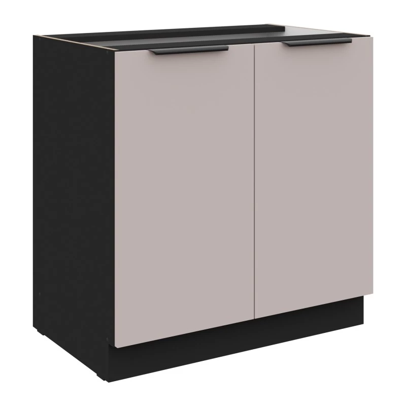AGAFIJA mosdószekrény - szélesség 80 cm, kasmír / fekete