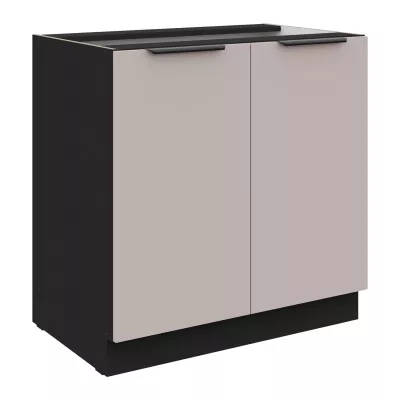 AGAFIJA mosdószekrény - szélesség 80 cm, kasmír / fekete