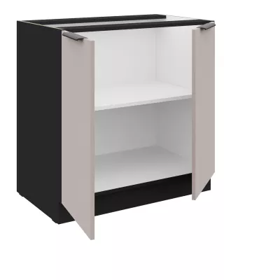 AGAFIJA mosdószekrény - szélesség 80 cm, kasmír / fekete