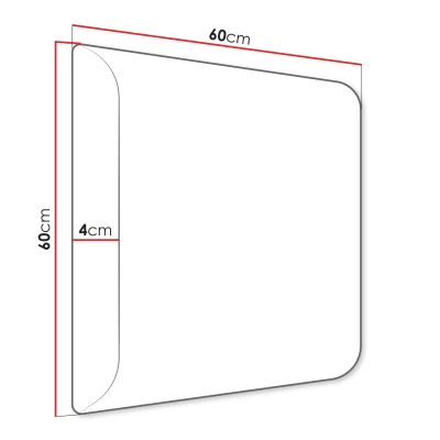 PAG kárpitozott fali panel 60x60 - szürke