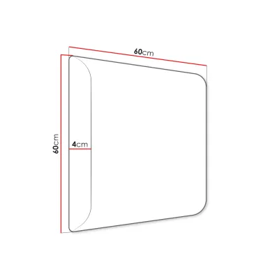 PAG kárpitozott fali panel 60x60 - szürke