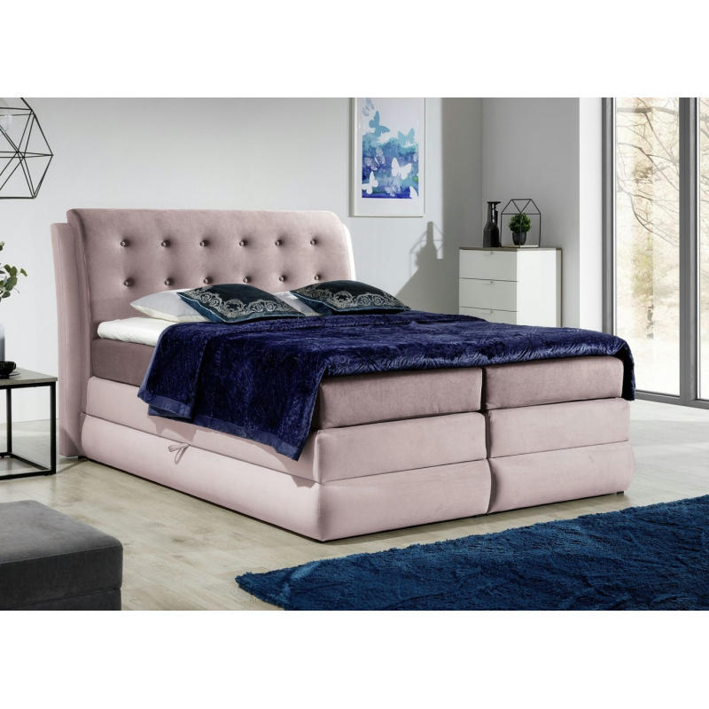 Vika masszív kontinentális ágy 200x200, rózsaszín
