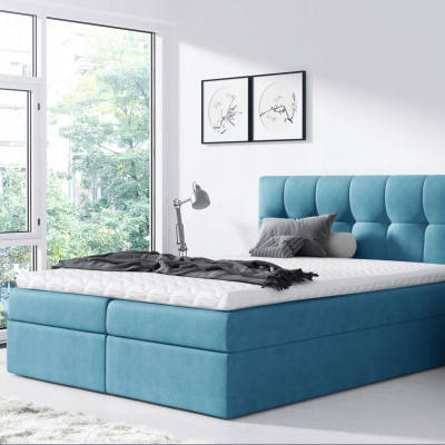 Rex egyszerű ágy 180x200, kék + TOPPER