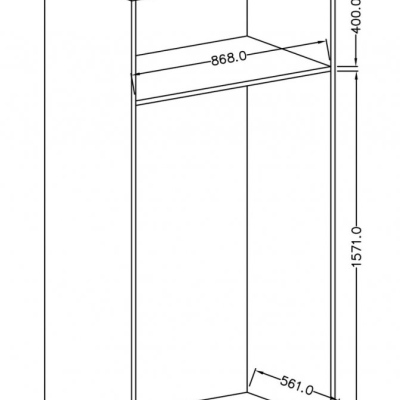 Kétajtós kombinált szekrény IVA - szélesség 90 cm, Grandson tölgyfa