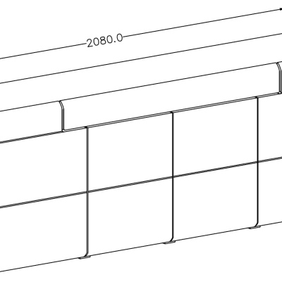 COLORADO minimalista enteriőrbe való fiókos komód, fehér