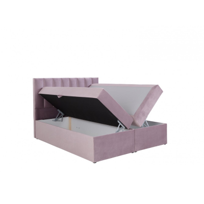 SAMANTA kárpitozott boxspring ágy 120x200 - rózsaszín 2