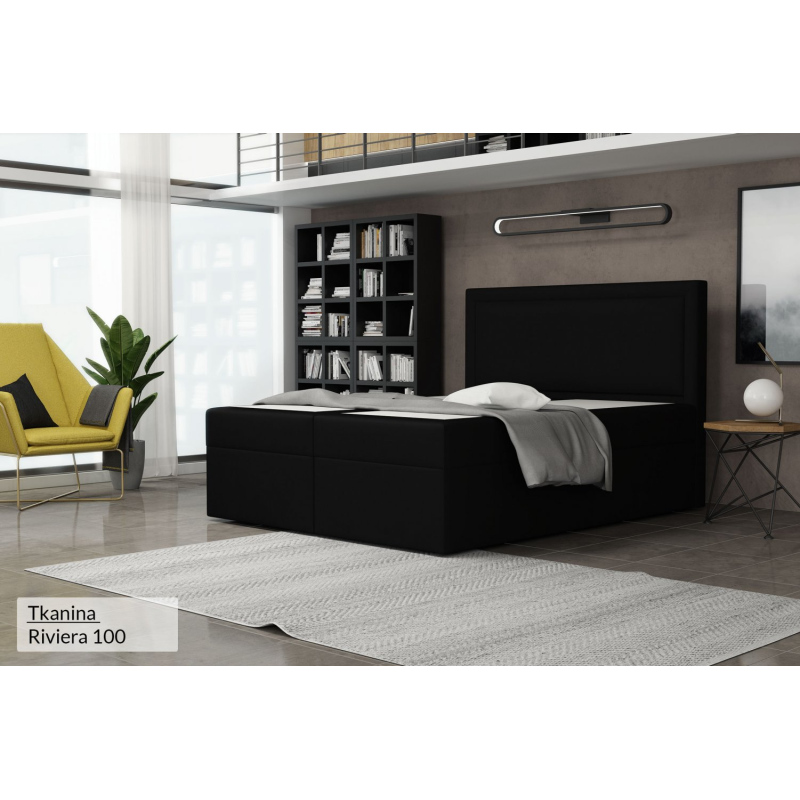 MOIRA ágy tárolóval 180x200 - fekete