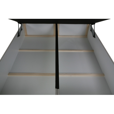 MELINDA dizájnér ágy tárolóval 120x200 - szürke 2