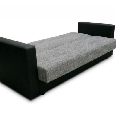 Modern MALIN nyitható kanapé, szürke + fekete ökobőr