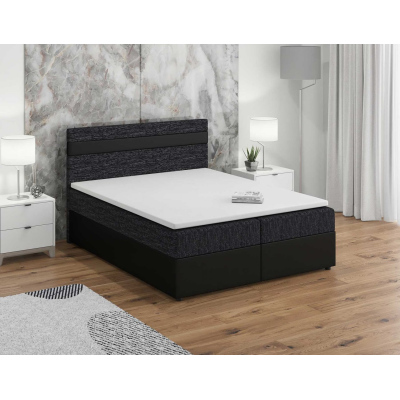 SISI boxspring ágy 180x200, fekete