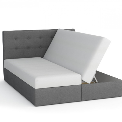 SISI boxspring ágy 180x200, fekete