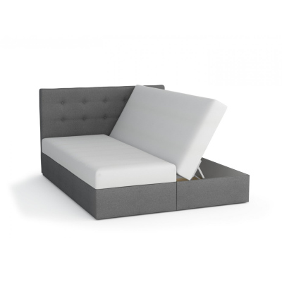 SISI boxspring ágy 180x200, fekete