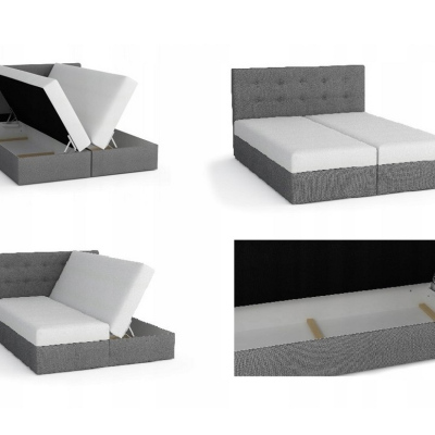 Modern STIG II ágy tárolóhellyel 160x200 - barna